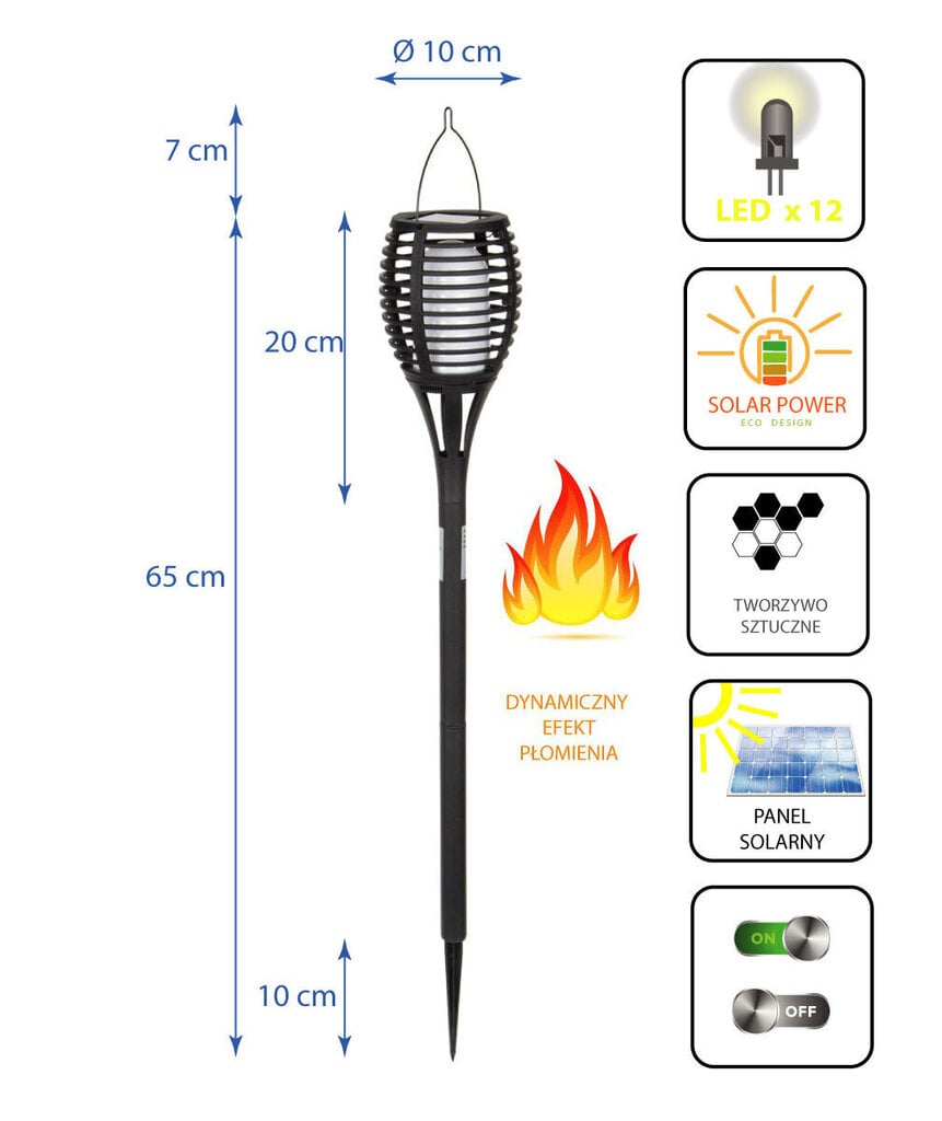 Āra laterna Saska Garden 4 in 1, 12 LED cena un informācija | Āra apgaismojums | 220.lv