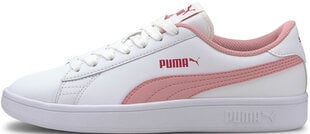 Sporta apavi meitenēm Puma Smash V2 L JR White, balts цена и информация | Детская спортивная обувь | 220.lv