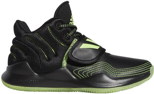 Кроссовки для мальчиков Adidas Deep Threat J Black Green, черный цвет цена и информация | Детская спортивная обувь | 220.lv