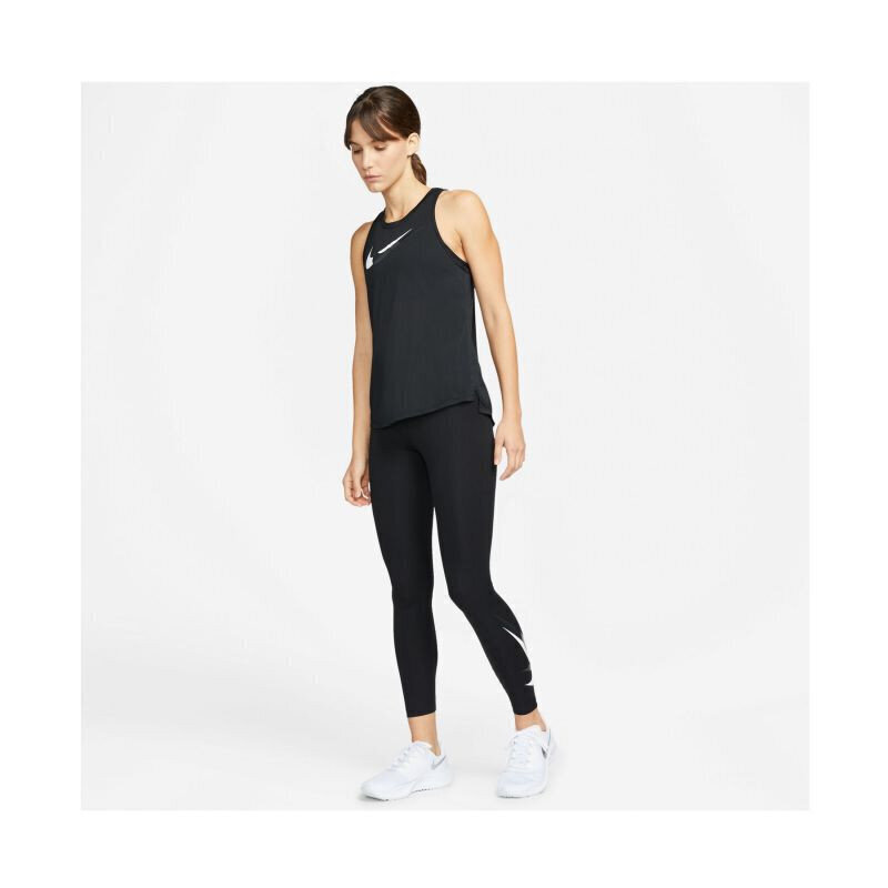 Nike Legingi W Nk Df Swsh Run Tight 7/8 Black DD6835 010 cena un informācija | Sporta apģērbs sievietēm | 220.lv