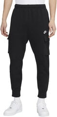 Мужские спортивные штаны Nike M Nsw Club Ft Cargo Pant CZ9954 010 CZ9954 010/L, черные цена и информация | Мужская спортивная одежда | 220.lv