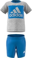 Cпортивный детский костюм Adidas I Bl T Set H65822/92, серый/синий цена и информация | Рубашки для мальчиков | 220.lv