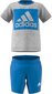 Adidas Sporta Tērpi I Bl T Set Grey Blue H65822 H65822/92 цена и информация | Zēnu krekli | 220.lv