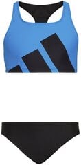 Купальник для девочек Adidas Yg Mh Bikini Blue Black HC9650, черный/синий цена и информация | Купальники для девочек | 220.lv