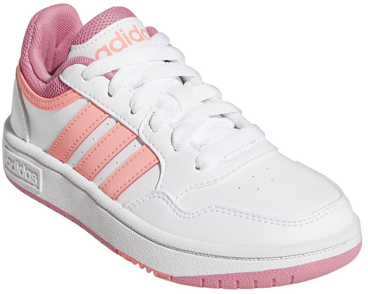 Adidas Apavi Hoops 3.0 K White Pink GW0418 GW0418/6 cena un informācija | Sporta apavi bērniem | 220.lv