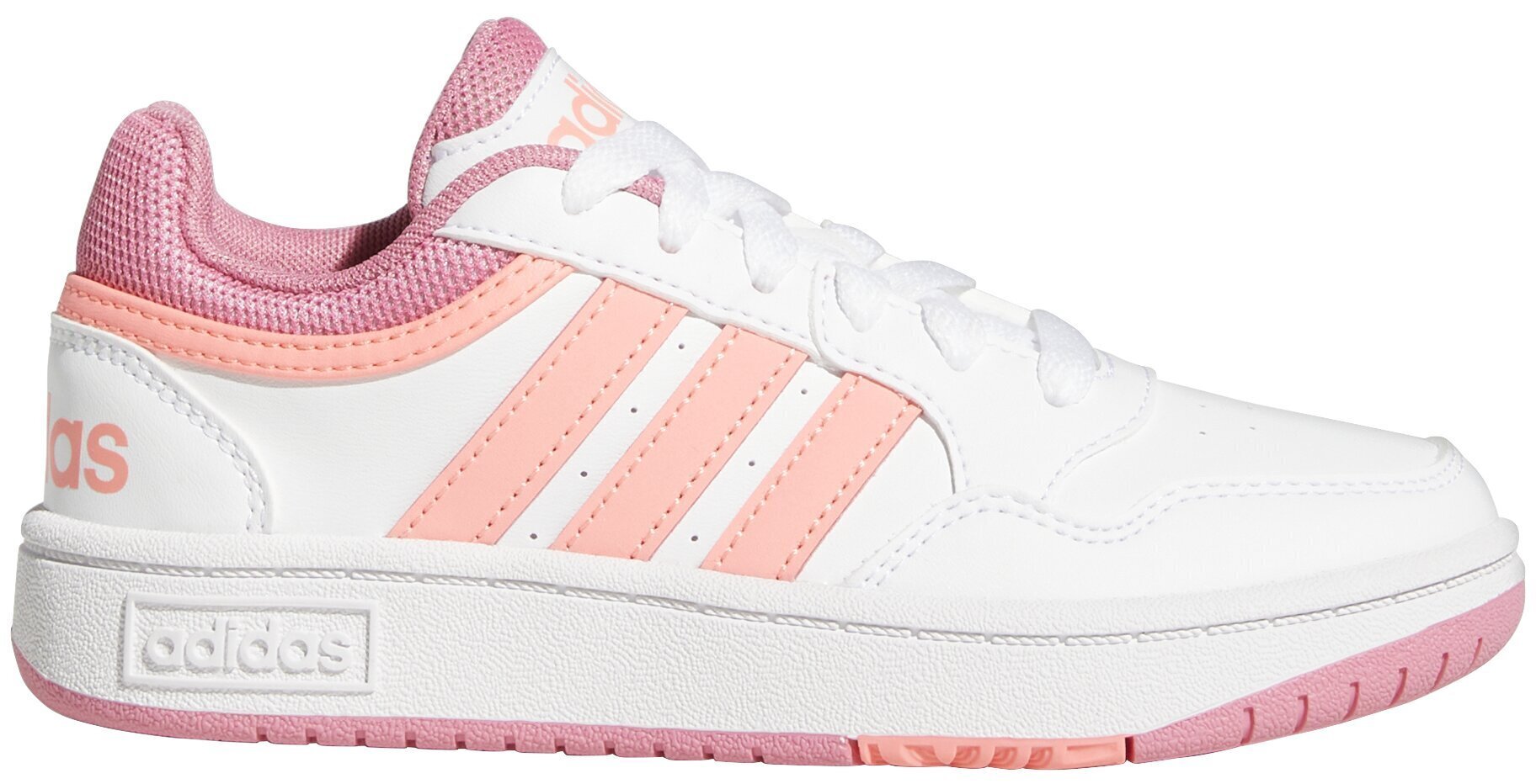 Adidas Apavi Hoops 3.0 K White Pink GW0418 GW0418/6 cena un informācija | Sporta apavi bērniem | 220.lv