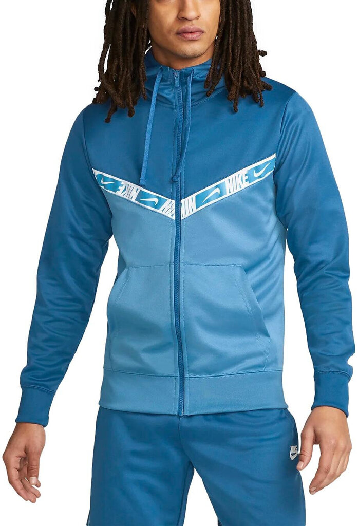 Nike Džemperi Nsw Repeat Pk Fz Hoodie Blue DM4672 407 DM4672 407/S цена и информация | Vīriešu jakas | 220.lv