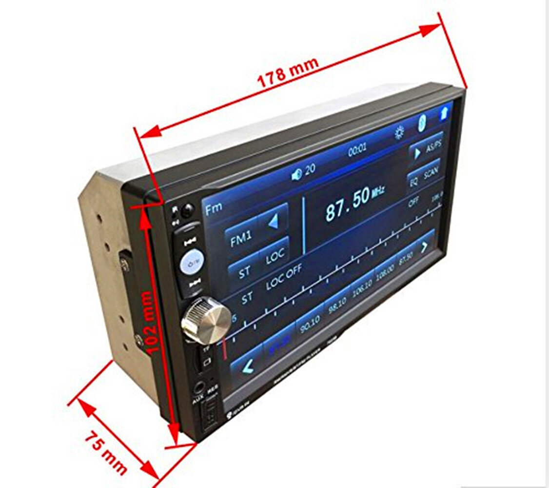 Automašīnas stereo iekārta Powemax PCMECO 2Din, 7 collas, AUX, USB, TF karte, iebūvēts WiFi cena un informācija | Auto magnetolas, multimedija | 220.lv
