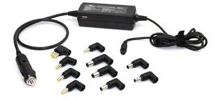 Универсальное автомобильное зарядное устройство для компьютера Green Power 90W + дополнительный USB цена и информация | Зарядные устройства для ноутбуков  | 220.lv