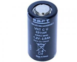 Высокотемпературный аккумулятор Saft VNT C U 2500mAh NiCd 1.2V цена и информация | Батарейки | 220.lv