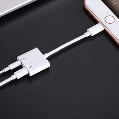 Joyroom Lightning - Lightning / 3,5 mm mini jack headphone adapter audio and charging white (S-Y104) цена и информация | Кабели для телефонов | 220.lv