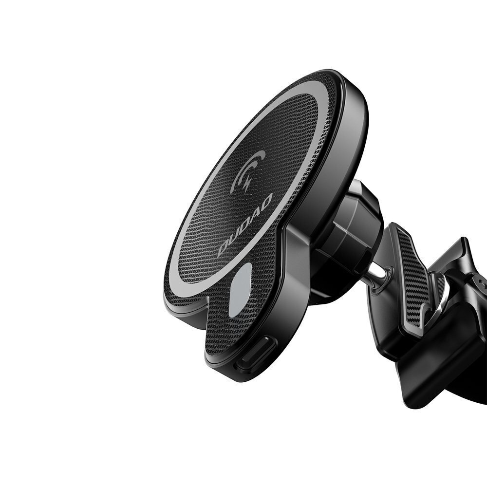 Dudao magnetic car phone holder wireless Qi charger 15 W (MagSafe compatible for iPhone) black (F13) цена и информация | Lādētāji un adapteri | 220.lv