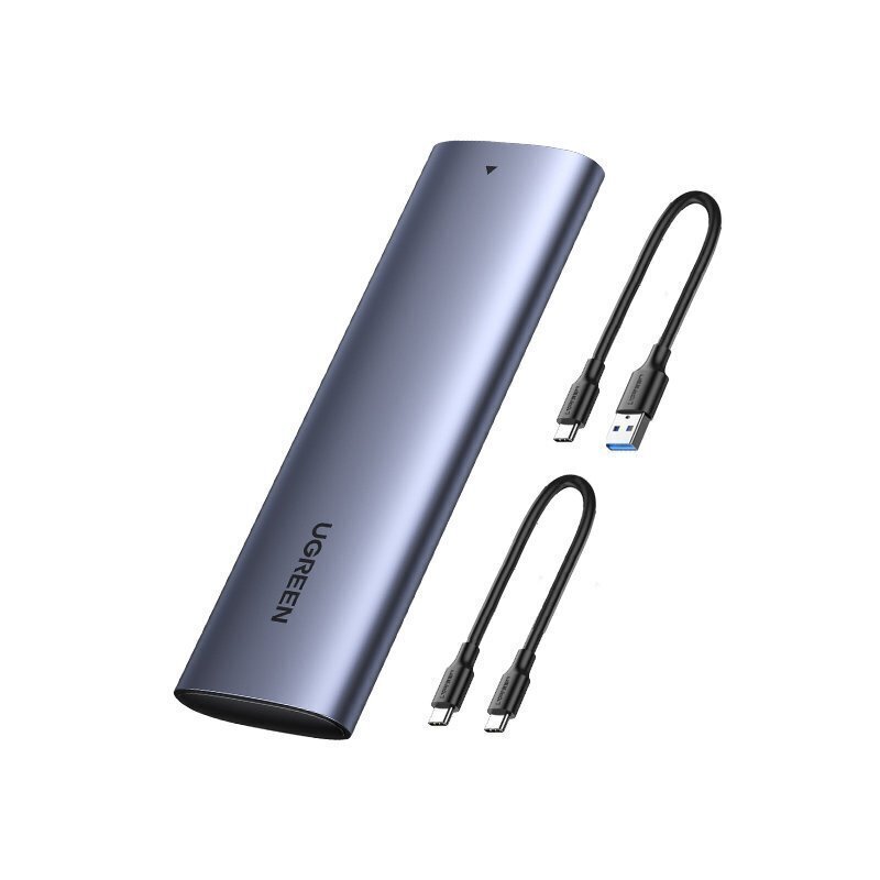 Ugreen external SSD drive M.2 housing case USB 3.2 Gen 2 (SuperSpeed USB 10 Gbps) + cable USB Type C 0,5m grey(CM400 10902) цена и информация | Savienotājkabeļi | 220.lv