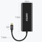 Choetech docking station adapter hub USB Typ C 6in1 100W PD black (HUB-M05) cena un informācija | Savienotājkabeļi | 220.lv