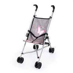 Коляска для куклы Dolls Buggy Butterfly grey/pink 30533AA/12 цена и информация | Игрушки для девочек | 220.lv