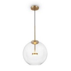Griestu lampa Maytoni Modern kolekcija zelta krāsā ar stikla kupolu un LED diodēm MOD056PL-L12G3K cena un informācija | Griestu lampas | 220.lv