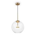 Griestu lampa Maytoni Modern kolekcija zelta krāsā ar stikla kupolu un LED diodēm MOD056PL-L12G3K