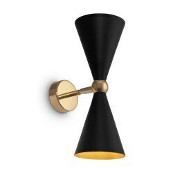 Sienas lampa Maytoni Modern kolekcija zelta krāsā ar melniem plafoniem 2xE14 cena un informācija | Sienas lampas | 220.lv