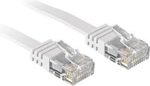 КАБЕЛЬ CAT6 U/UTP 3M/WHITE 47503 LINDY цена и информация | Кабели и провода | 220.lv