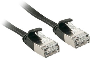 КАБЕЛЬ CAT6A U/FTP 2M/BLACK 47482 LINDY цена и информация | Кабели и провода | 220.lv