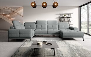 Stūra dīvāns NORE Neviro Vero 04, pelēks cena un informācija | Stūra dīvāni | 220.lv