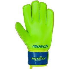 Вратарские перчатки Reusch serator prime M1 M 37 70 135 494, зеленые цена и информация | Перчатки вратаря | 220.lv