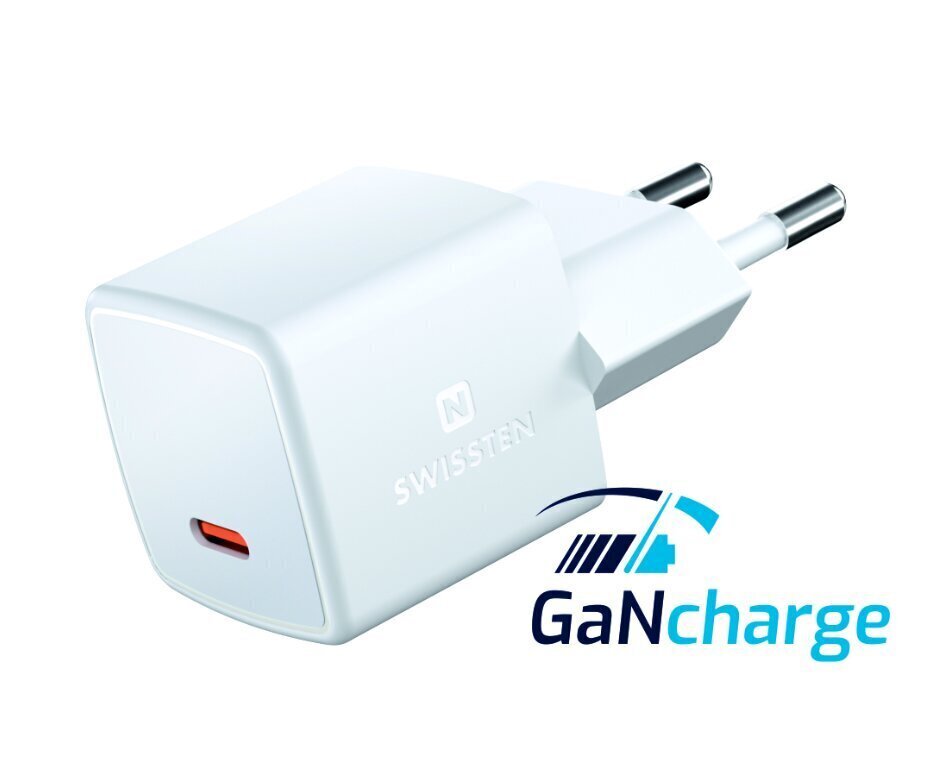 Swissten GaN Mini Tīkla Lādētājs USB-C 25W PD cena un informācija | Lādētāji un adapteri | 220.lv