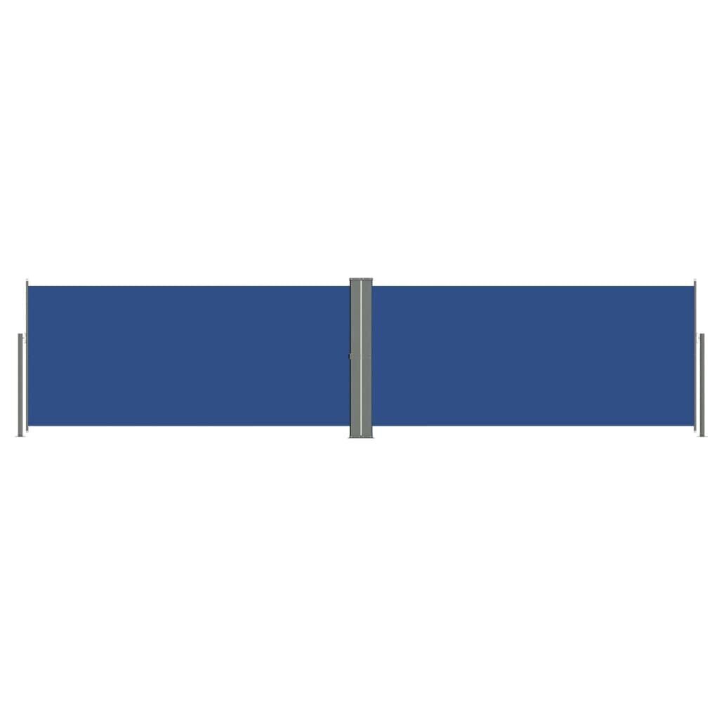 vidaXL izvelkams sānu aizslietnis, zils, 140x600 cm cena un informācija | Saulessargi, markīzes un statīvi | 220.lv