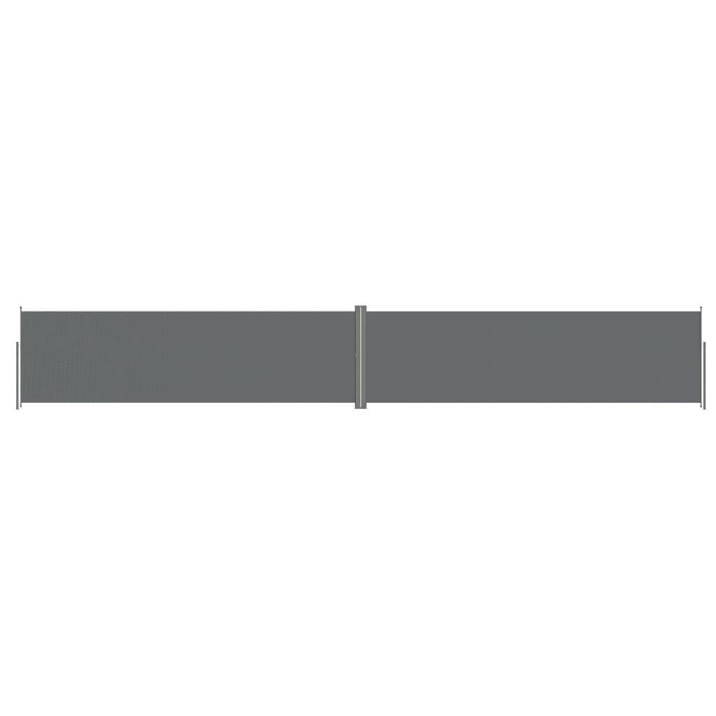 vidaXL izvelkams sānu aizslietnis, antracītpelēks, 180x1200 cm cena un informācija | Saulessargi, markīzes un statīvi | 220.lv