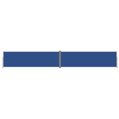 vidaXL izvelkams sānu aizslietnis, zils, 180x1200 cm cena un informācija | Saulessargi, markīzes un statīvi | 220.lv