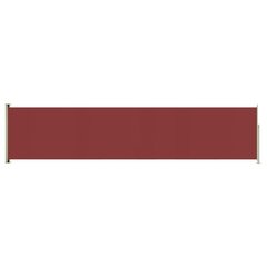 vidaXL izvelkama sānu markīze, 117x500 cm, sarkana cena un informācija | Saulessargi, markīzes un statīvi | 220.lv