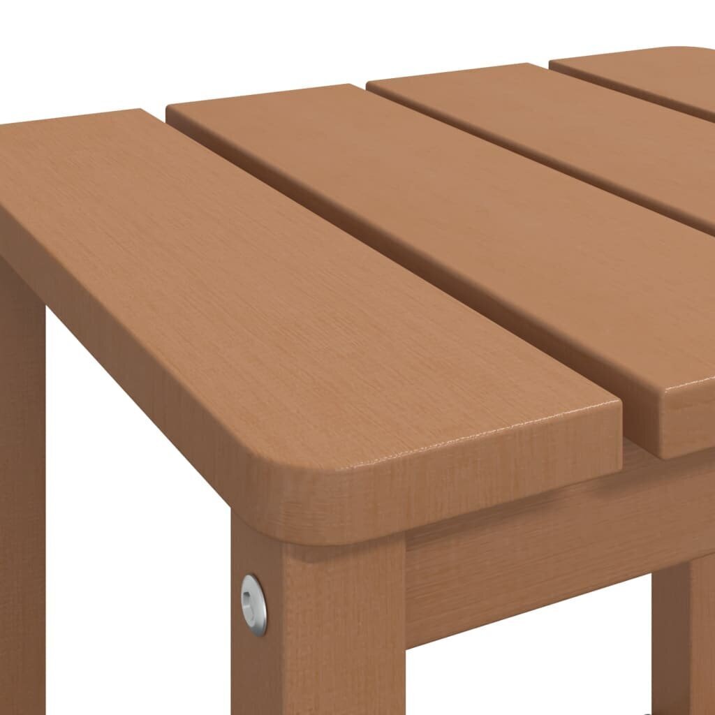 vidaXL dārza galds, brūns, 38x38x46 cm, HDPE cena un informācija | Dārza galdi | 220.lv