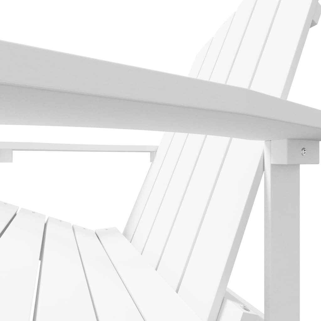 vidaXL dārza krēsls ar kāju balstu, HDPE, balts cena un informācija | Dārza krēsli | 220.lv