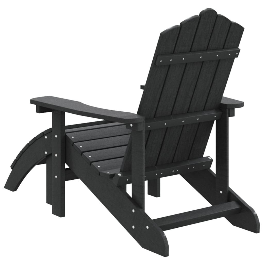 vidaXL dārza krēsls ar kāju balstu, HDPE, pelēks цена и информация | Dārza krēsli | 220.lv