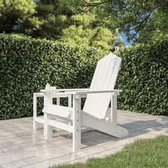 vidaXL dārza krēsls, HDPE, balts цена и информация | скамейка со столиком | 220.lv