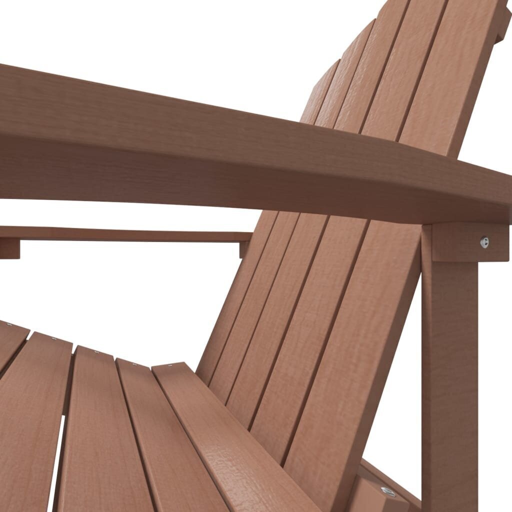 vidaXL dārza krēsls, HDPE, brūns cena un informācija | Dārza krēsli | 220.lv