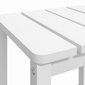 vidaXL dārza galds, balts, 38x38x46 cm, HDPE cena un informācija | Dārza galdi | 220.lv