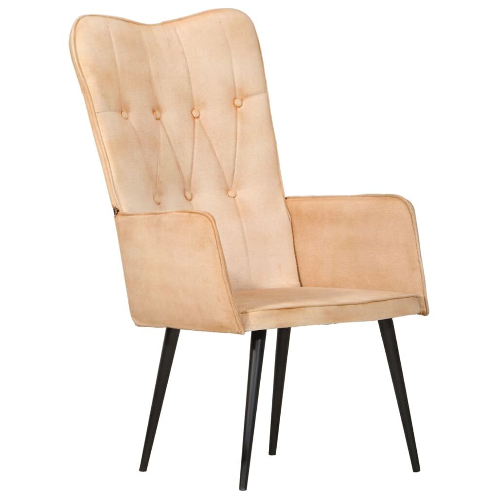 vidaXL atpūtas krēsls, krēmkrāsas audums cena un informācija | Atpūtas krēsli | 220.lv