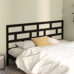 vidaXL gultas galvgalis, melns, 186x4x100 cm, priedes masīvkoks цена и информация | Кровати | 220.lv