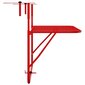 vidaXL balkona galdiņš, sarkans, 60x40 cm, tērauds cena un informācija | Dārza galdi | 220.lv