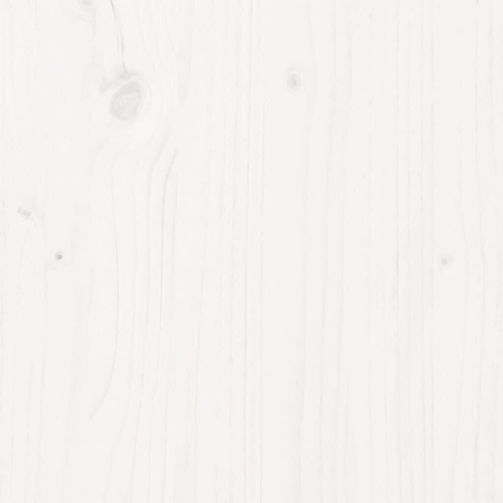 vidaXL kumode, balta, 111x34x60 cm, priedes masīvkoks цена и информация | Skapīši viesistabai | 220.lv