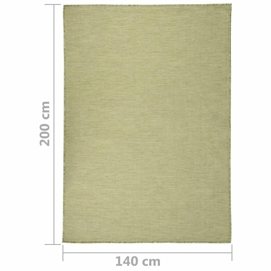 vidaXL āra paklājs, 140x200 cm, zaļš цена и информация | Paklāji | 220.lv