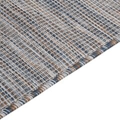 vidaXL āra paklājs, 120x170 cm, brūns ar melnu цена и информация | Ковры | 220.lv