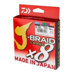 Pintas Valas DAIWA J-Braid Grand x8 0.18mm 12.5kg 150m Daudzkrāsains цена и информация | Лески | 220.lv