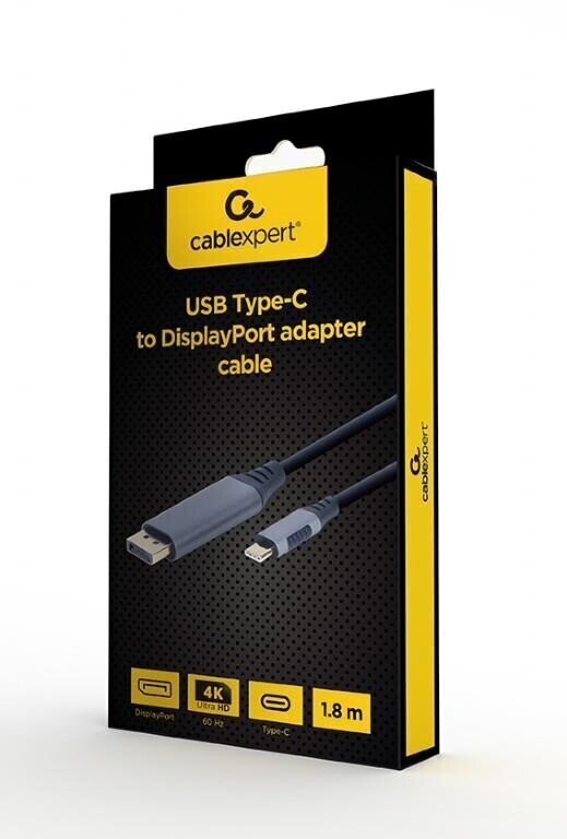 Gembird USB Type-C/DisplayPort, 1.8m cena un informācija | Kabeļi un vadi | 220.lv