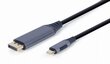 Gembird USB Type-C/DisplayPort, 1.8m cena un informācija | Kabeļi un vadi | 220.lv