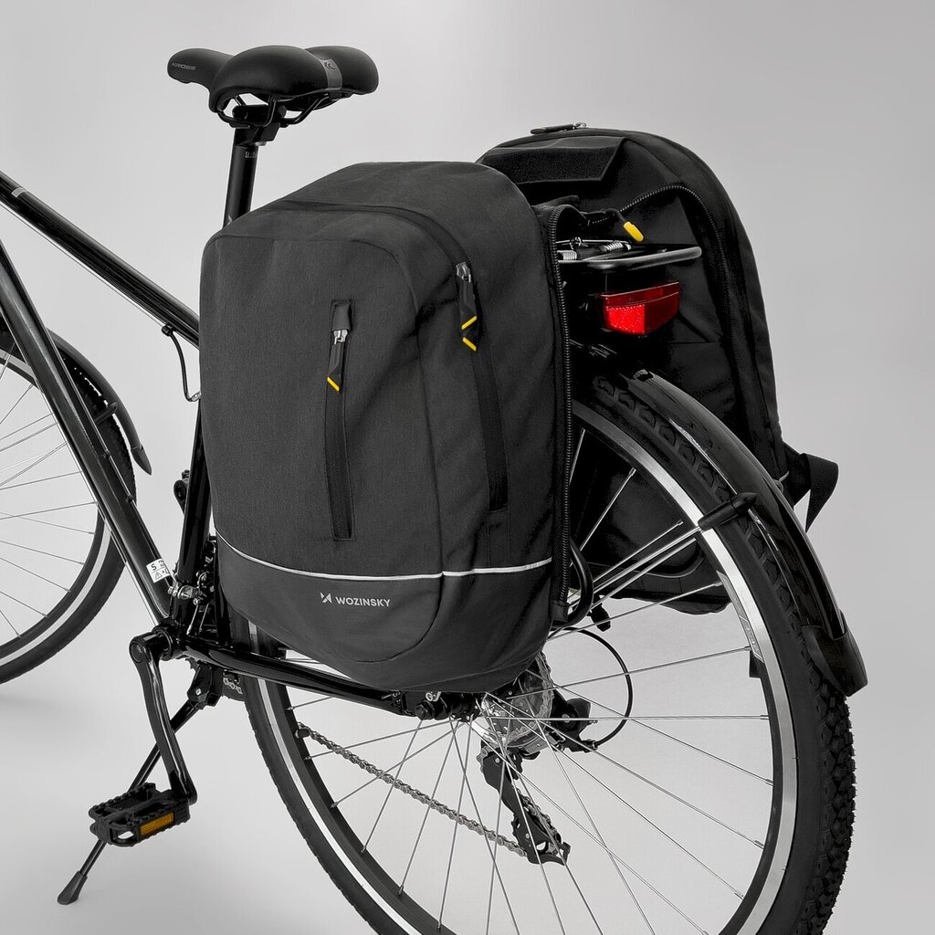 Wozinsky two-piece bicycle bag backpack 2in1 30l black (WBB30BK) cena un informācija | Velo mugursomas | 220.lv