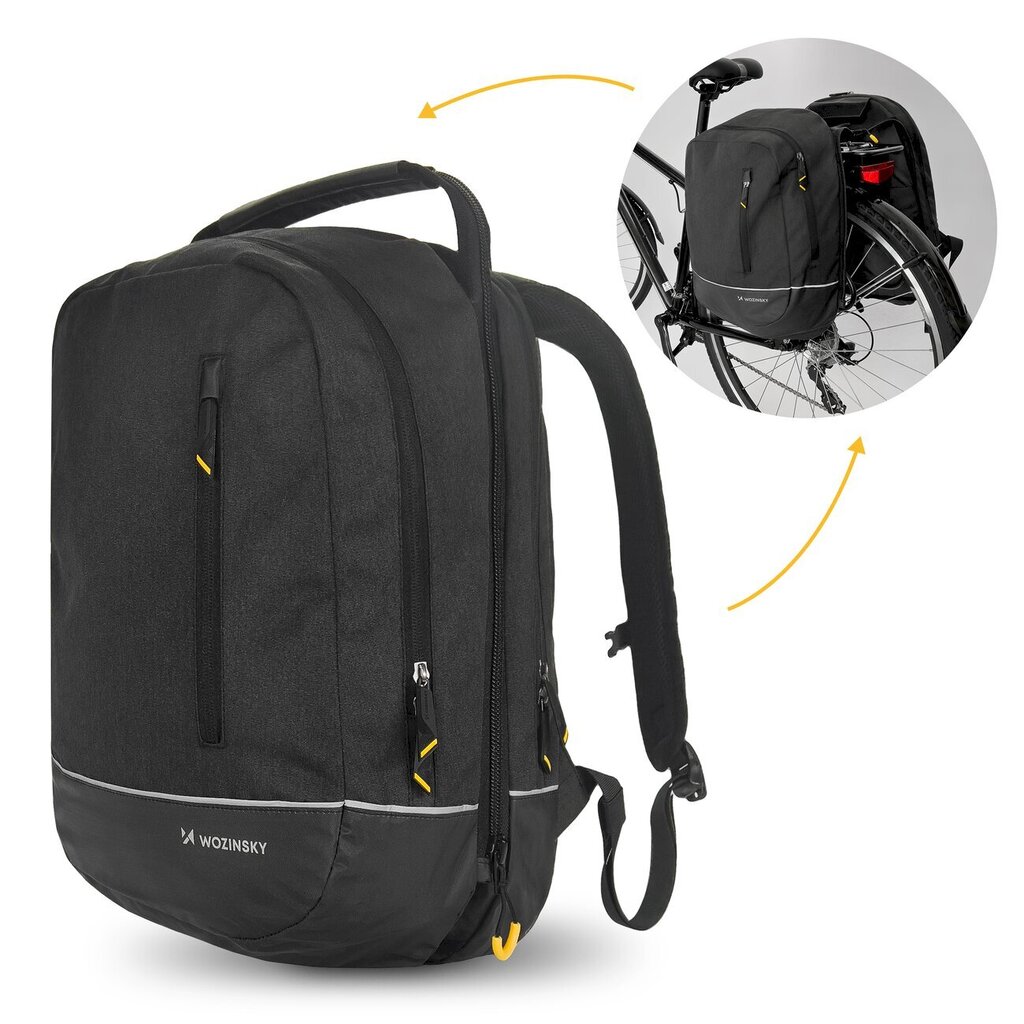 Wozinsky two-piece bicycle bag backpack 2in1 30l black (WBB30BK) цена и информация | Velo mugursomas | 220.lv