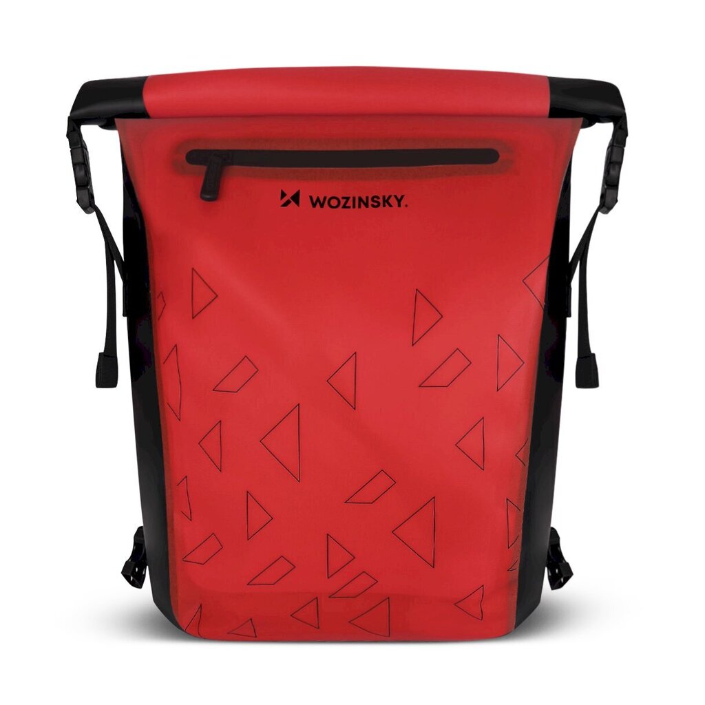 Wozinsky waterproof backpack bicycle bag 2in1 23l red (WBB31RE) cena un informācija | Velo mugursomas | 220.lv