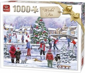 King - Puzzle 1000 Pcs Winter Fun цена и информация | Настольные игры, головоломки | 220.lv